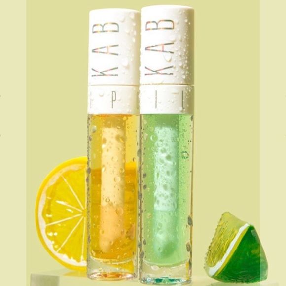 🔥SALE KAB COSMETICS LEMON + LIME LIP OIL DUO